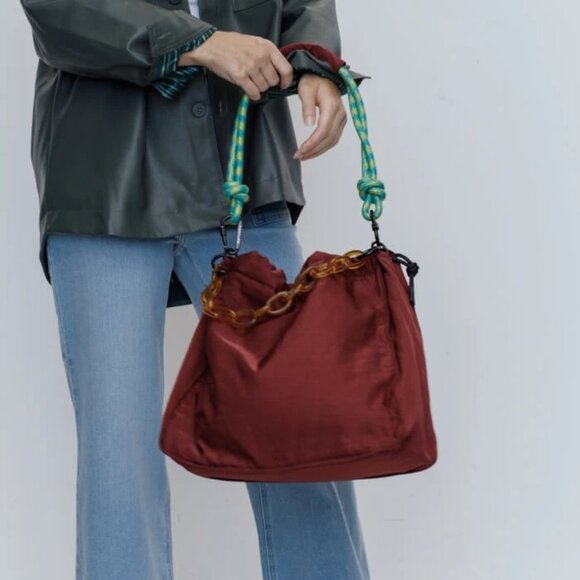 Rotunda Sant Hobo Bag in Bordeaux - Picture 4 of 7